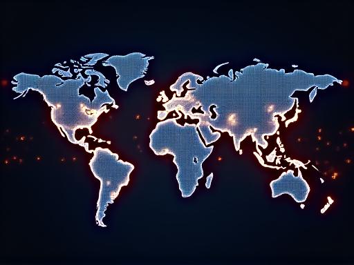 Abstract visualization of global connectivity networks